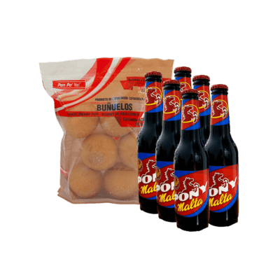6 Pack Pony Malta + Buñuelos Pan Pa' Ya Combo