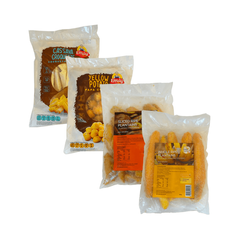 Harvest Quartet: Yellow Potato, Ripe Plantain, Plantain Slices & Cassava Croquettes