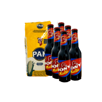 Harina PAN + 6 Pack Pony Malta Combo
