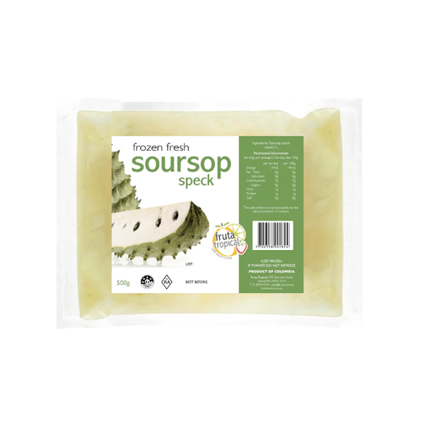 Frozen Fresh Soursop Speck (Guanabana Mota)