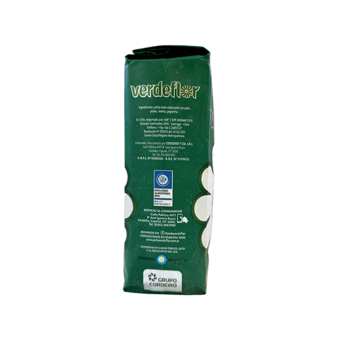YERBA MATE VERDE FLOR PEPERINA 3 Yerba Mate Verdeflor Peperina